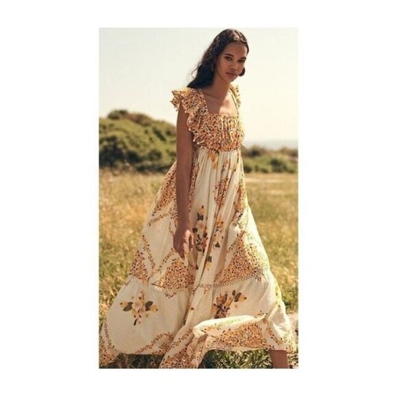 NWT Farm Rio Cashew Cross Back Dress L - Picture 3 of 10